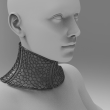 pescoço Voronoi vestir cosplay mascarar arte cara deco designar paramétrico útil moda 3d print model - Mito3D