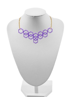 collar geométrico colmena Colmena hexágono panal abeja 3d print model - Mito3D