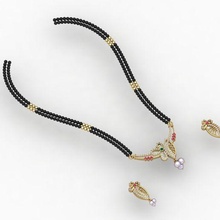Halskette Schmuck Tanmanie gold necklace Mangalsutra mangalsutra pendant jewellery tanmaniya 3d print model - Mito3D