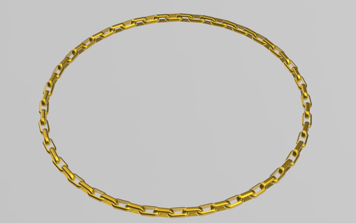 necklace - chain necklace simple chain chain jewelry  3d print model - Mito3D