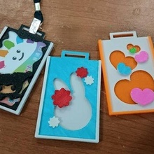 necklace card holder fashion art color storage 3d print model - Mito3D