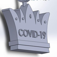 Halskette covid-19-Halskette Schmuck Schlüssel-ring Juwel ring Ohrring Anhänger covid-19 corona virus Kranz anycubic3d covid19 Pandemie Maske 3d print model - Mito3D