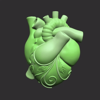 collana cuore of natura giocattolo arte 3d san valentino giorno 3d print model - Mito3D