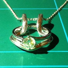 collana anello titolare gioielli shapeways la il metallo di fidanzamento 3d print model - Mito3D