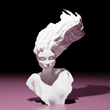 collar de pie fille flamme la joyería art mujer las mujeres libre el busto buste escultura deco decoración maison interior gratuit femme 3d print model - Mito3D
