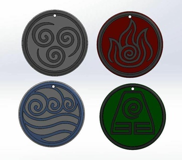 collar tribus avatar aang 3d print model - Mito3D
