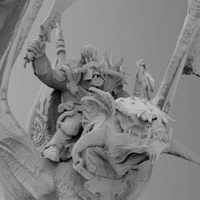 necromancer boss git bone-crusha 28mm sla resin wyvern dragon draconid greenskins warboss general wizard caster orc orcs orks warhammer warhammer_fantasy 3d print model - Mito3D