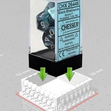 büyücü temalı üsler x2 zar konteynerler Görüntüle durum kılıf minyatürler arazi kafatasları 3d print model - Mito3D
