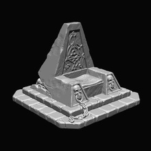 necromante trono bruxo feiticeiro misterioso masmorras Magia d gótico oleiro acessórios caveiras 3d print model - Mito3D