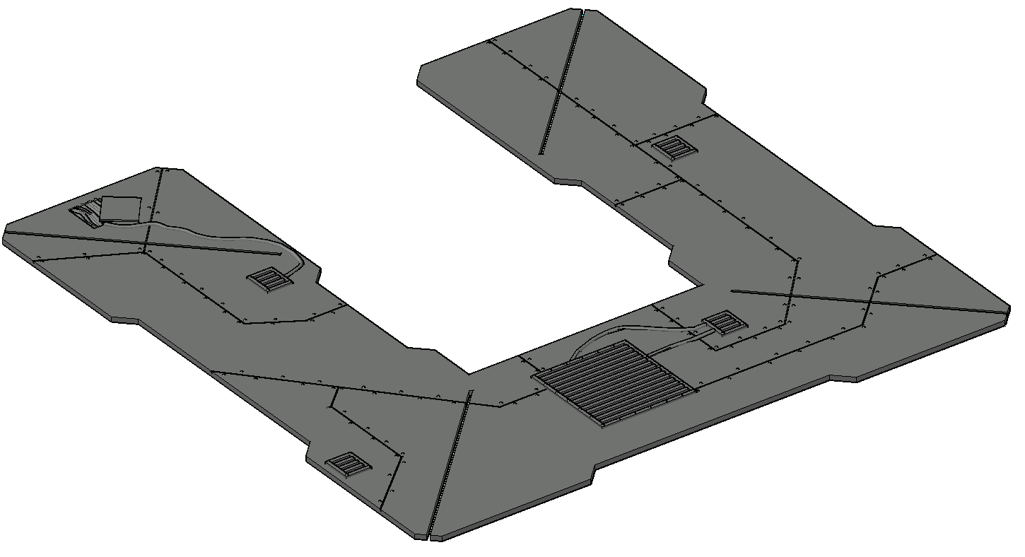 nécromonde 40k vert bâtiment sci marteau guerre terrain dispersion 28mm 32mm 3D print model - Mito3D