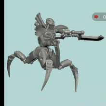 necron destruidor jogos 40k martelo guerra lâmina 3d print model - Mito3D