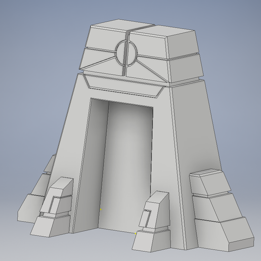 necron dolmen gate warhammer40k 3D print model - Mito3D