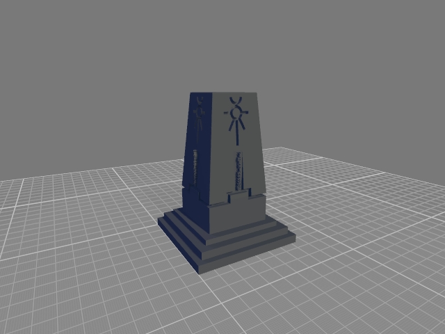 nécron obélisque monument calcul 4dk 3D print model - Mito3D