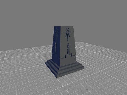 necron obelisk monument stone 4dk 3d print model - Mito3D