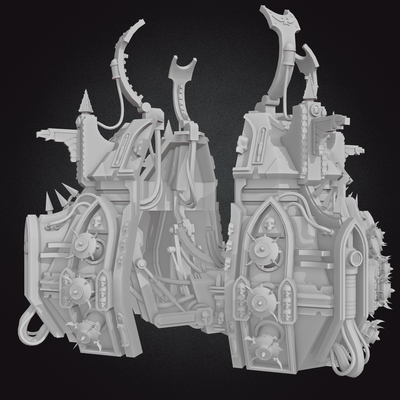necron mezar kitabesi tesseract 30k denizci deniz khorn 42k 4000 oyun tyra zalim kan melek meleği hizip ork edinilen necro yanardağ tabanca 3d print model - Mito3D