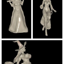 necronomica Hexe Anime Mädchen Tischplatte Gaming Dungeons Drachen Stil Rollenspiel Spiel Manga Hentai Grusel dnd Cosplay 3d print model - Mito3D