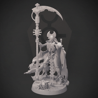 necrotic robot skeleton mute monarch overlord king game necrontyr destroyer silent lohkust lord orb resurection terminator 3d print model - Mito3D