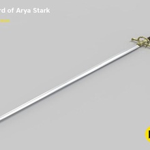 needle arya sword art wold weapon war valyrian toys thrones steel star snow sharp serial ned move metal large john got gameofthrones cosplay book big accessories 3d print model - Mito3D