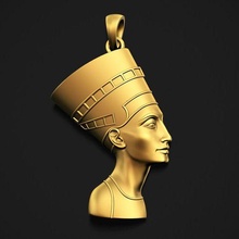 Nefertiti takı kolye tasarım 3d print model - Mito3D