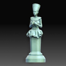 nefertiti arte statua ragazza alto poli stampabile modello 3d print model - Mito3D