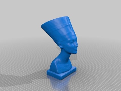nefertiti sculture busti arte 3d print model - Mito3D