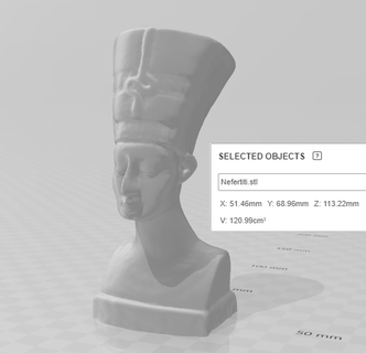 nefertiti escultura escanear Egipto busto 3d print model - Mito3D