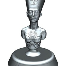 nefertiti support art bust egypt queen sculptures 3d print model - Mito3D
