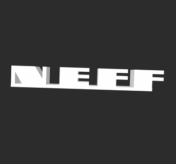 neff logo stand sign symbol 3d print model - Mito3D