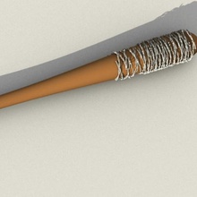 negans bat lucille walking dead various barbed wire baseball WALKING DEAD 3d print model - Mito3D