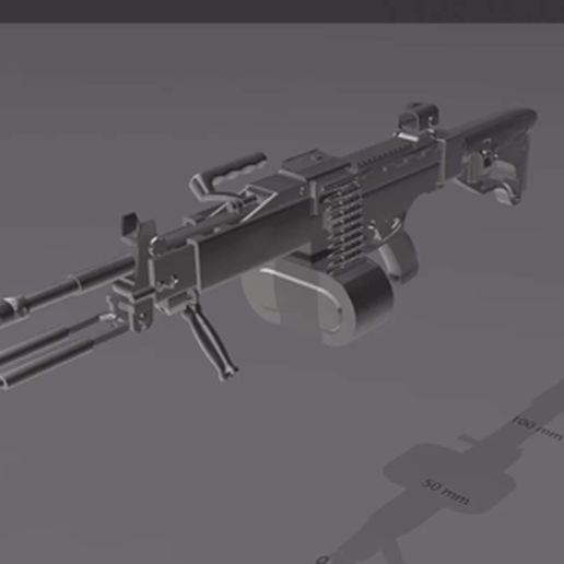 negev ng7 lmg light machine gun war weapon military 3D print model - Mito3D