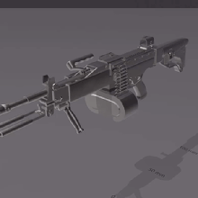 negev ng7 lmg light machine gun war weapon military 3d print model - Mito3D
