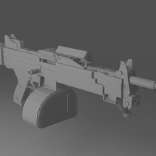 negev gun lowpoly 3d print model - Mito3D