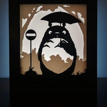 voisin Totoro boite lumière art image Cadre anime toroto studio ghibli 3d print model - Mito3D