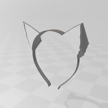 neko-mimi bandeau gadget neko mimi chat oreille cosplay serre-tête à effet de serre tête 3d print model - Mito3D