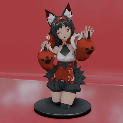 nekomia mana nekomata büste zzz spiel nemokata katze mädchen genshin mihoyo zone null 3d print model - Mito3D