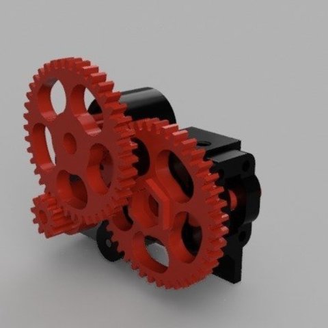 nema14 triple geared bowden extruder tool 3d printer extruders extrusion dual 3D print model - Mito3D