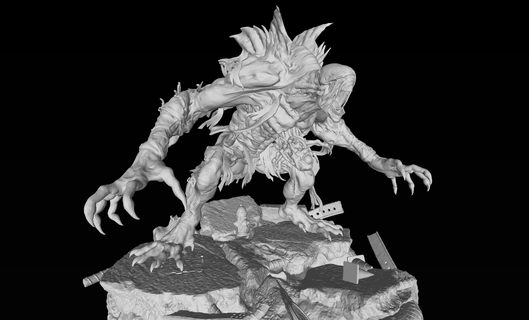 Nemesis bilden perfekt Stalker re03 Bewohner Spielzeug Statue poly Kunst Monster böse Zahl Remake 3 Grusel Blut 3d print model - Mito3D