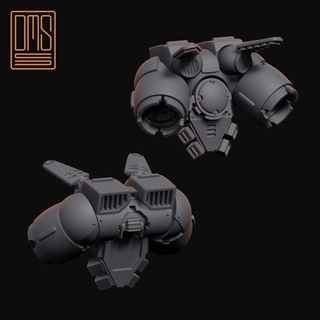 neo-jetpack pattern p pre-supported 32mm 28mm wargame boardgame miniature jetpack flying war bits upgrade 3d print model - Mito3D