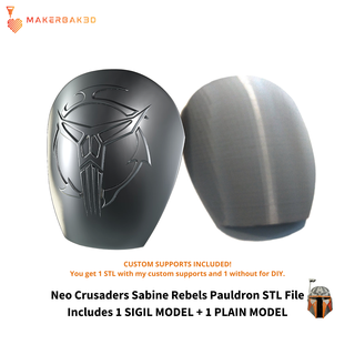 neo crusaders sabine shoulder armor mandalorian starwars star wars sigil signet emblem symbol pauldron plate cosplay costume crusader crusades 3d print model - Mito3D