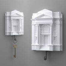 neoclássico arquitetura chave gancho chaves suporte prateleira clássico deco decorativo tabela 3d print model - Mito3D