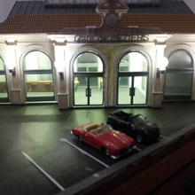 neo-louis xiii-Stil-Bahnhof ho Kunst Markise lobby Gebäude depot ho, modelism Eisenbahn Beleuchtung Wand-Lampe 3d print model - Mito3D