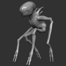 neomorph - carlos huante version art creatures xenomorph monster horror creature alien 3d print model - Mito3D