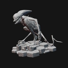 neomorph statue alien aliens covenant prometheus horror scifi creature figure 3d print model - Mito3D