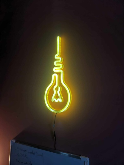 neon led bulb art 3d print model - Mito3D