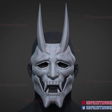néon branco jogos mascarar 3d impressão modelo capacete cosplay Castum figura figuras Bruxas Dragão monstro 3d print model - Mito3D