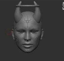 nefilim ikilik maske melek iblis Kostüm oyunu şeytan Led göz gözler cennet cehennem 3d print model - Mito3D