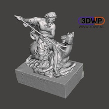 neptune sculpture greek statue 3d scan art 123d 123dcatch catch god louvre meshmixer museum scans replicas 3d print model - Mito3D