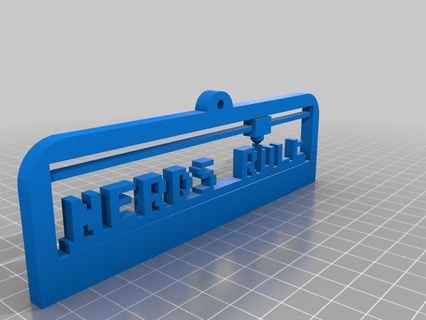 nerds règle personnalisé panneaux logos 3d print model - Mito3D