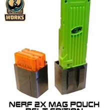 nerf 1x 2x mag pouch belt edition game toy magazine 3d print model - Mito3D