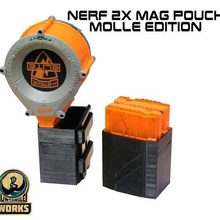 nerf 1x 2x mag pouch molle edition Spiel - Spielzeug Beutel molle-system Magazintasche 3d print model - Mito3D